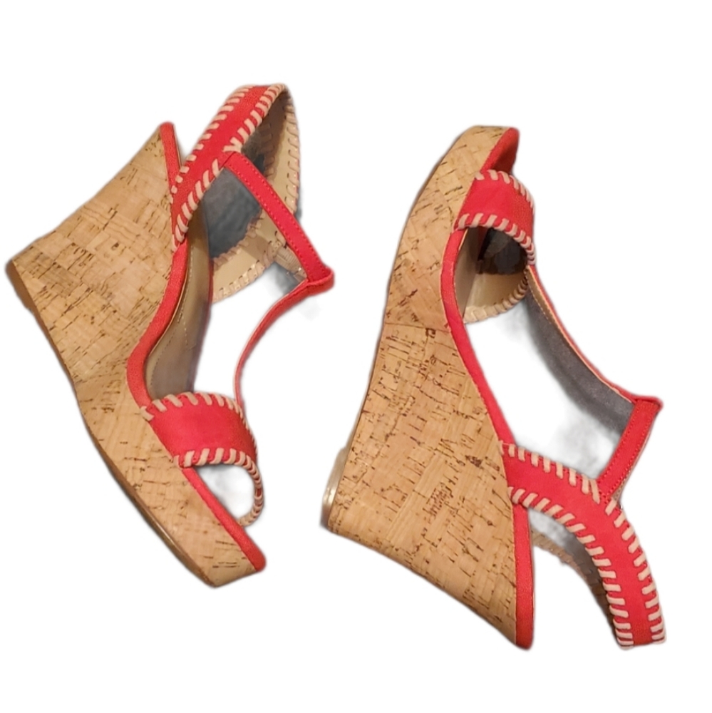 Charles Charles David Open Toe Wedge Sandals 8m - image 4